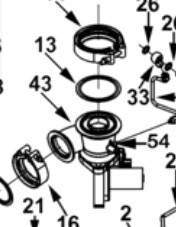 Клапан EGR Cummins ISX б/у 3104874